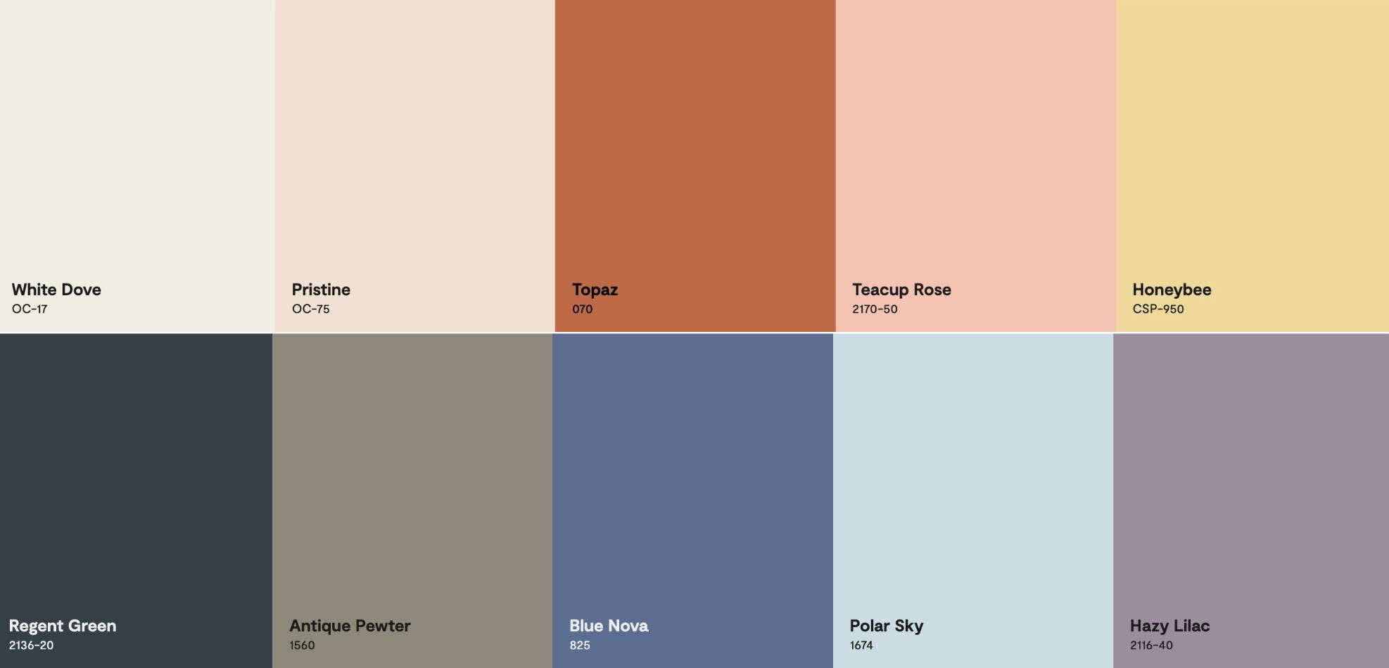 Benjamin Moore Color Trends 2024 Palette near Lancaster, Pennsylvania (PA)